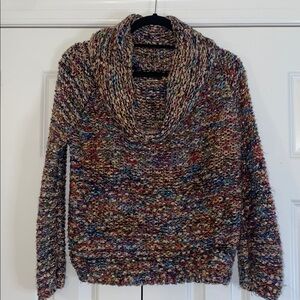 Mohair Blend Multicolor Cowl Neck Sweater size Small